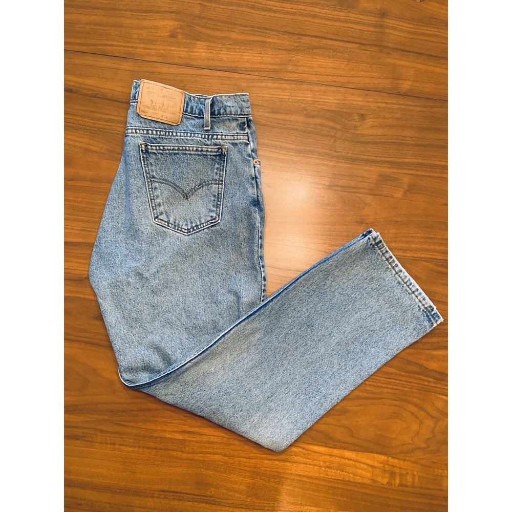 Vintage Levis Jeans 505 Mens 36x30 90s Blue Light Wash Straight Regular Fit 1996